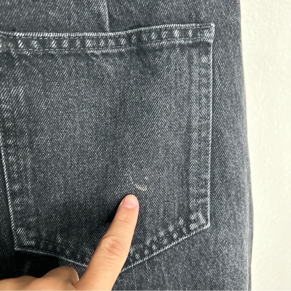 Moussy Elba Center Press Wide Crop Jean black 28 - Picture 12 of 16